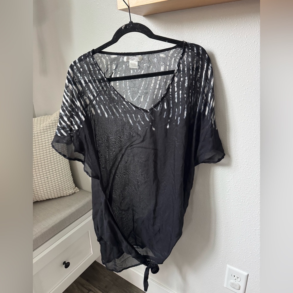 Black Sheer Women's Swim Coverup